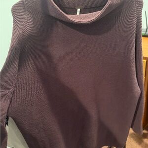 Free People Ottoman Slouchy Sweater, plum, xs